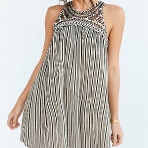 Ecote Striped Crochet Dress